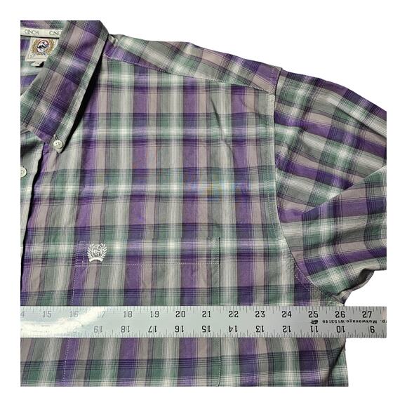 Cinch Shirt Mens Size XL Multicolor Plaid Western Cowboy Long Sleeve Button Down - Picture 4 of 8